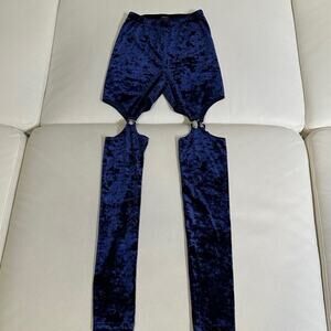 Forever 21 Velvet Suspender Leggings